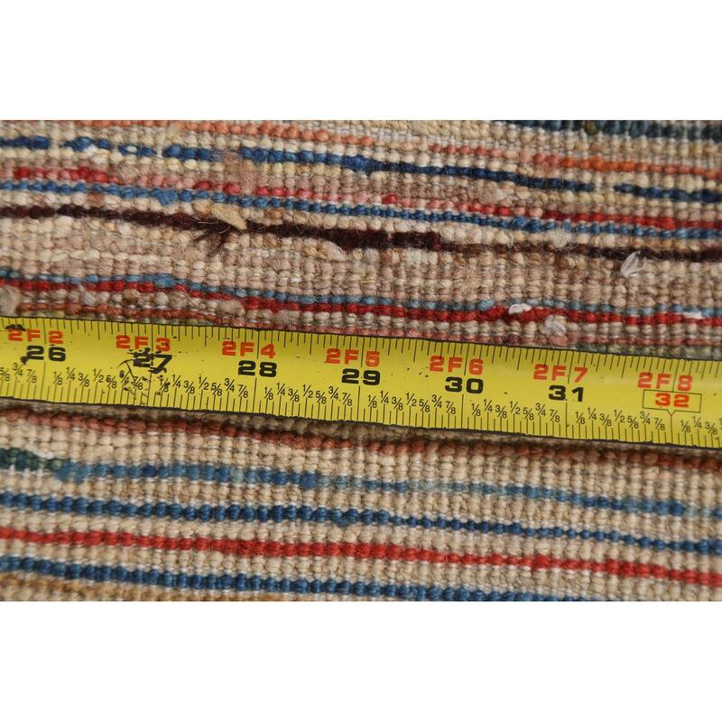 Modern Gabbeh Kashkoli Wool Area Rug Hand-knotted Home Decor Carpet - 2'6" x 3'9"