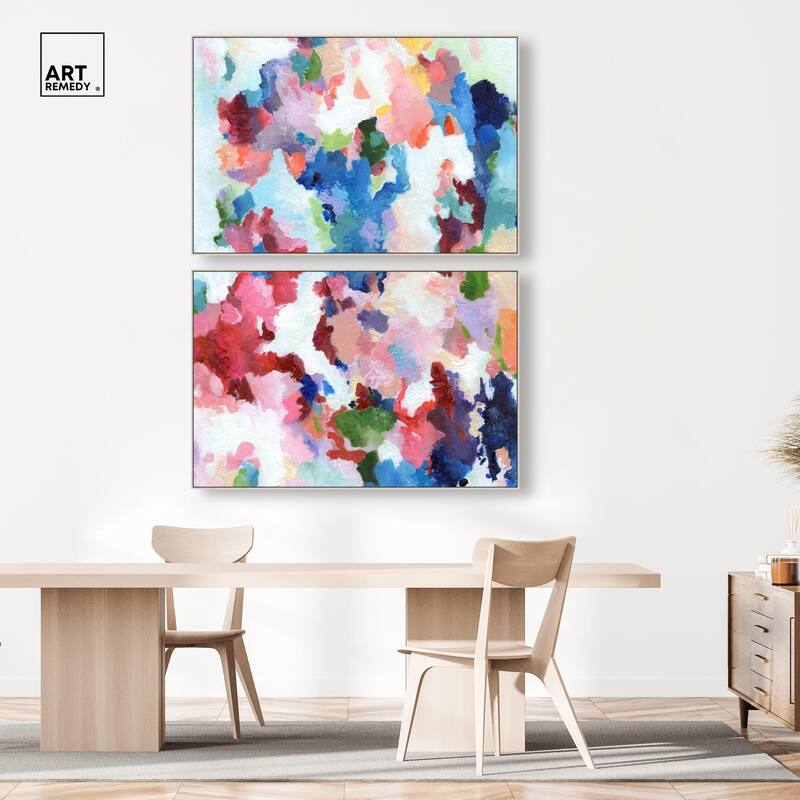 Bold Color Swirlz Canvas Set of 2 by Art Remedy