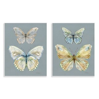 Stupell Butterfly Pairs over Slate Wall Plaque Art Set Design By Carol ...
