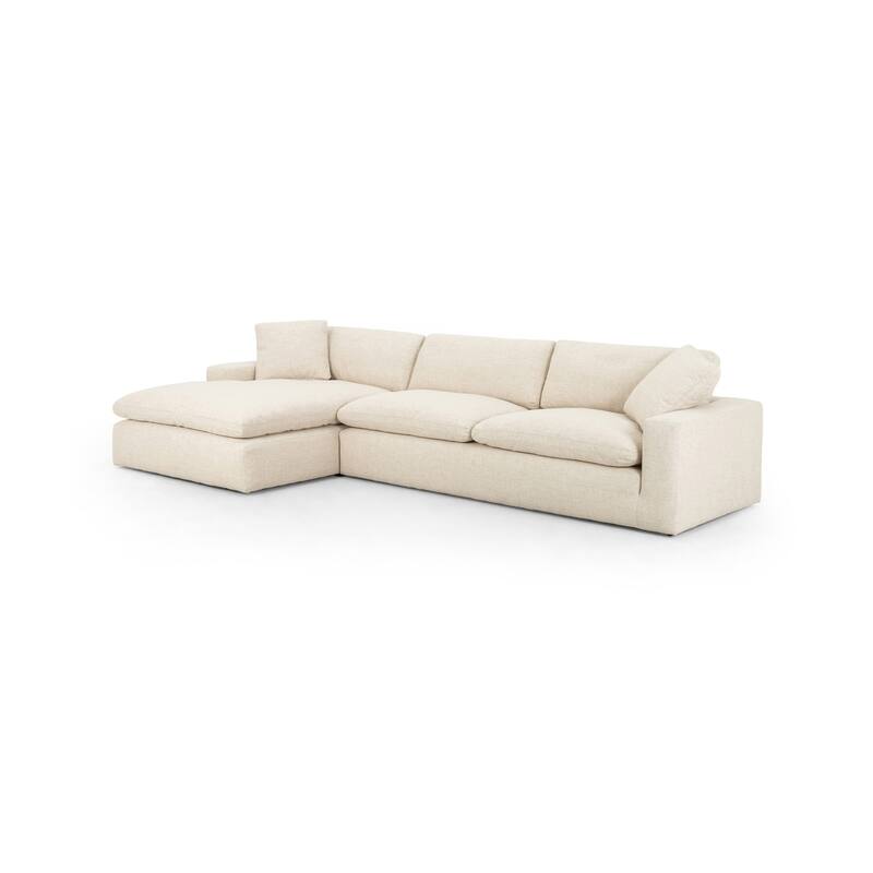 Haven Home Joey 2pc Sectional - 2pc Sectional - Thames Cream - Left Facing