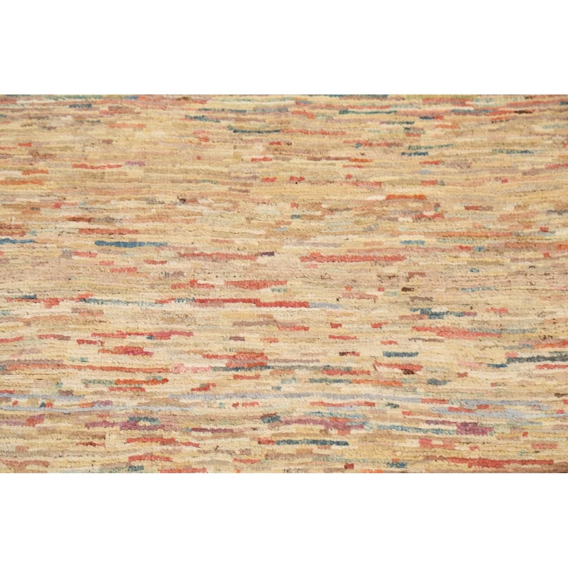 Striped Gabbeh Kashkoli Modern Area Rug Wool Hand-knotted Foyer Carpet - 2'8" x 3'11"