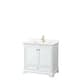 Option White, Gold Trim, White Quartz Top