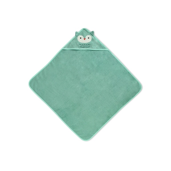 slide 2 of 5, Baby/Infant Hooded Bath Towel - Super Soft and Absorbent- Newborn Essential - Light Teal Owl