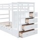 preview thumbnail 11 of 10, Twin Over Twin Bunk Bed with Trundle and Staircase