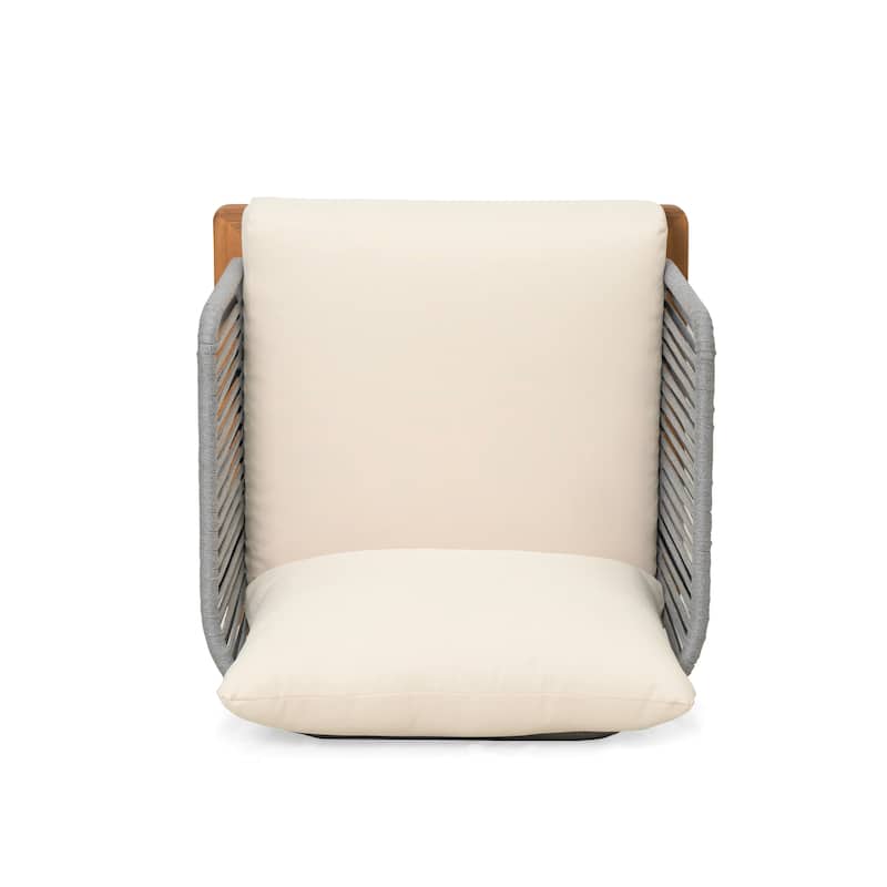 Christopher Knight Home - Emerson Coastal Acacia Wood Outdoor Chair with Cushions