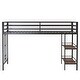 preview thumbnail 7 of 8, Twin Size Loft Bed with Functional Shelf and Guardrails