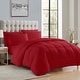 preview thumbnail 66 of 74, Sweet Home Collection All Season Bed in A Bag Solid Color Comforter & Sheet Set Ultra Soft Bedding Red - Full