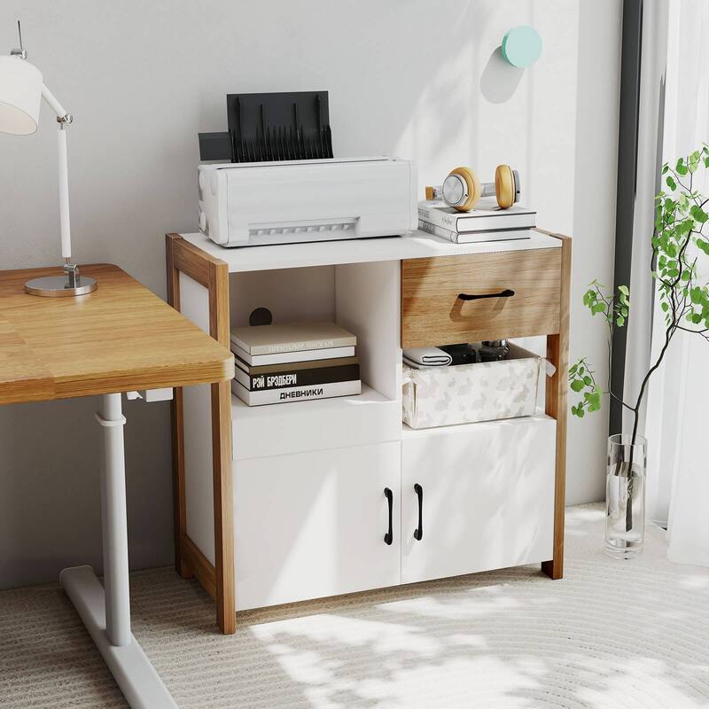 Costway Kitchen Storage Cabinet with Drawer, Pull-Out Shelf and 2 - See Details