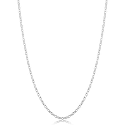 Sterling Silver 2.1 millimeter Round Cable Chain Necklace