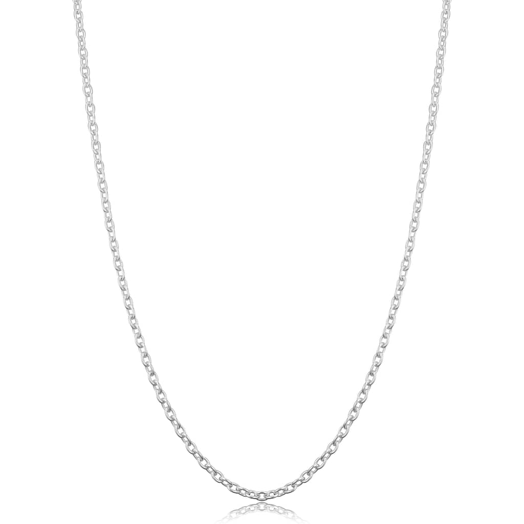 Sterling Silver 2.1 millimeter Round Cable Chain Necklace