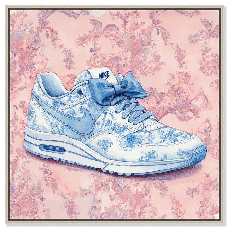 Blue Bow Sneaker II Canvas by Art Remedy - Silver - 30" x 30"