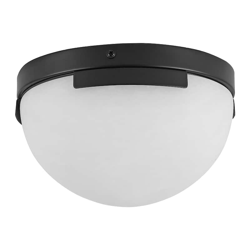 SAFAVIEH Couture Eddie Alabaster Flush Mount - 8"W x 8"D x 5"H