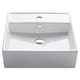 preview thumbnail 12 of 30, Kraus Elavo 18 1/2 inch Square Porcelain Ceramic Vessel Bathroom Sink White