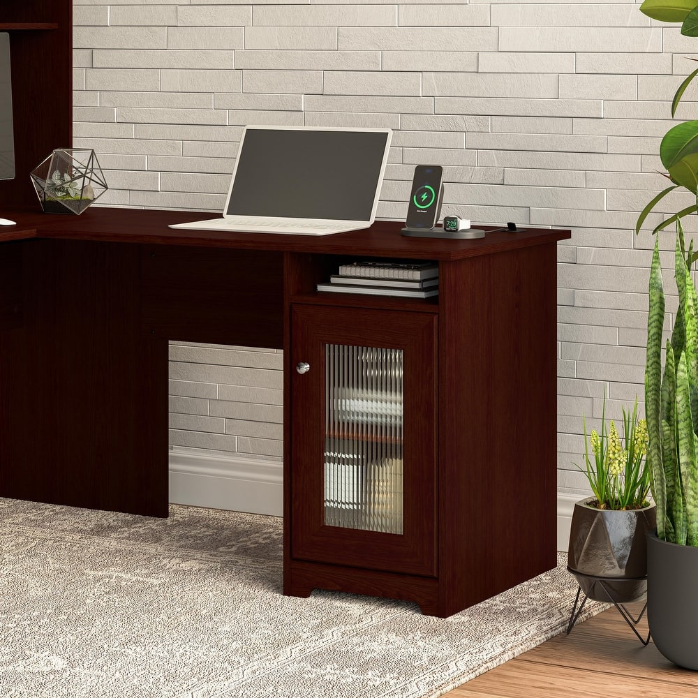 Bush Furniture Cabot Desk Return with Storage for Home Office Desk