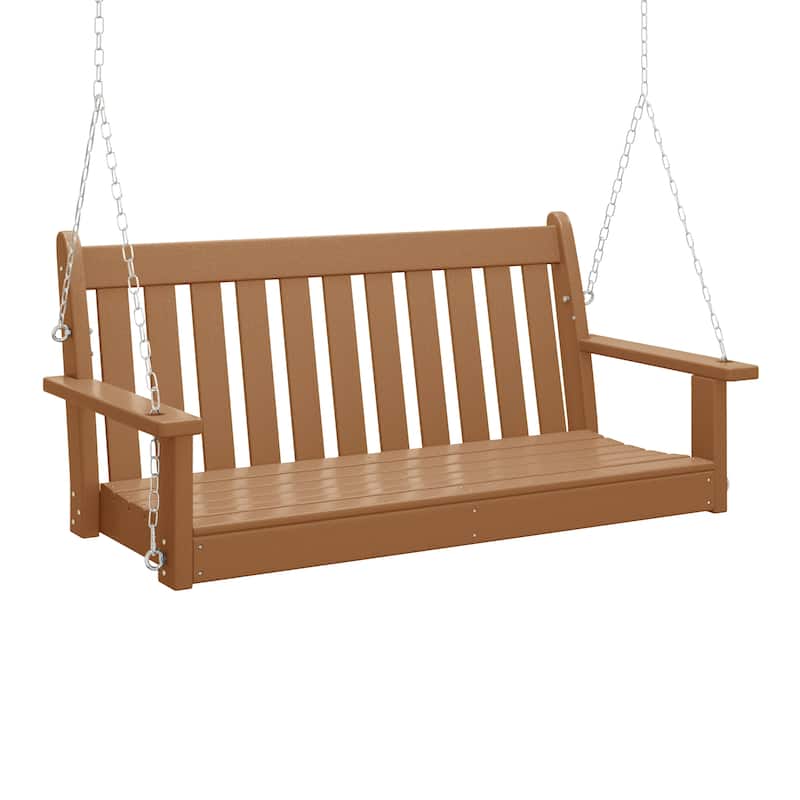 Laguna Poly 51 Inch Porch Swing - Teak