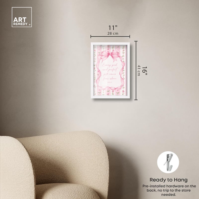 Good and Perfect Gift Bow Shadowbox by Art Remedy