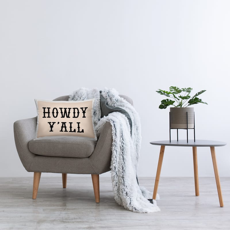 Stupell Southwestern Howdy Y'all Decorative Printed Throw Pillow Design by Daniela Santiago