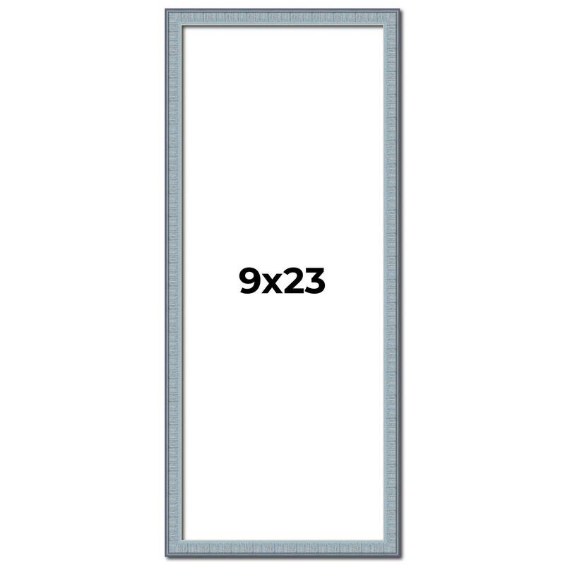 9x23 Frame Rustic Sky Blue Solid Wood Picture Frame | 0.75 Inch