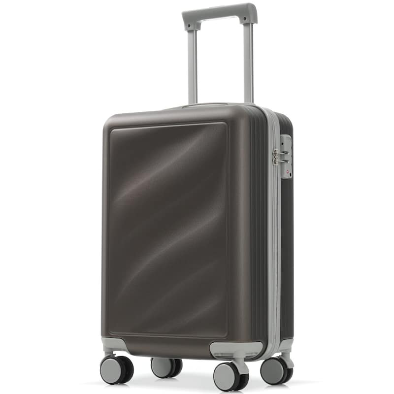 3-Piece, 20, 24, 28-Inch Modern Luggage Sets with Side Hooks and TSA Lock, for Boarding Travel, Bronze Golden