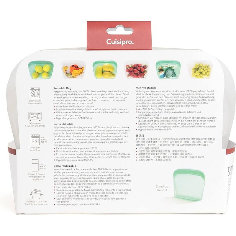 Cuisipro Silicone Stand Up Reusable Bag 44 oz
