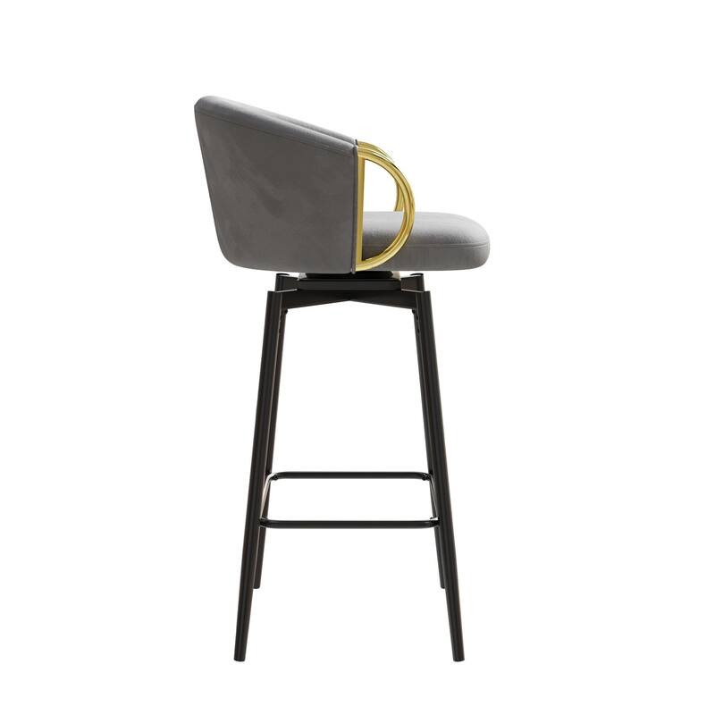 30 Inch Dining Chairs Set Of 4 Modern Style 360°Swivel Bar Chairs With Simple Design