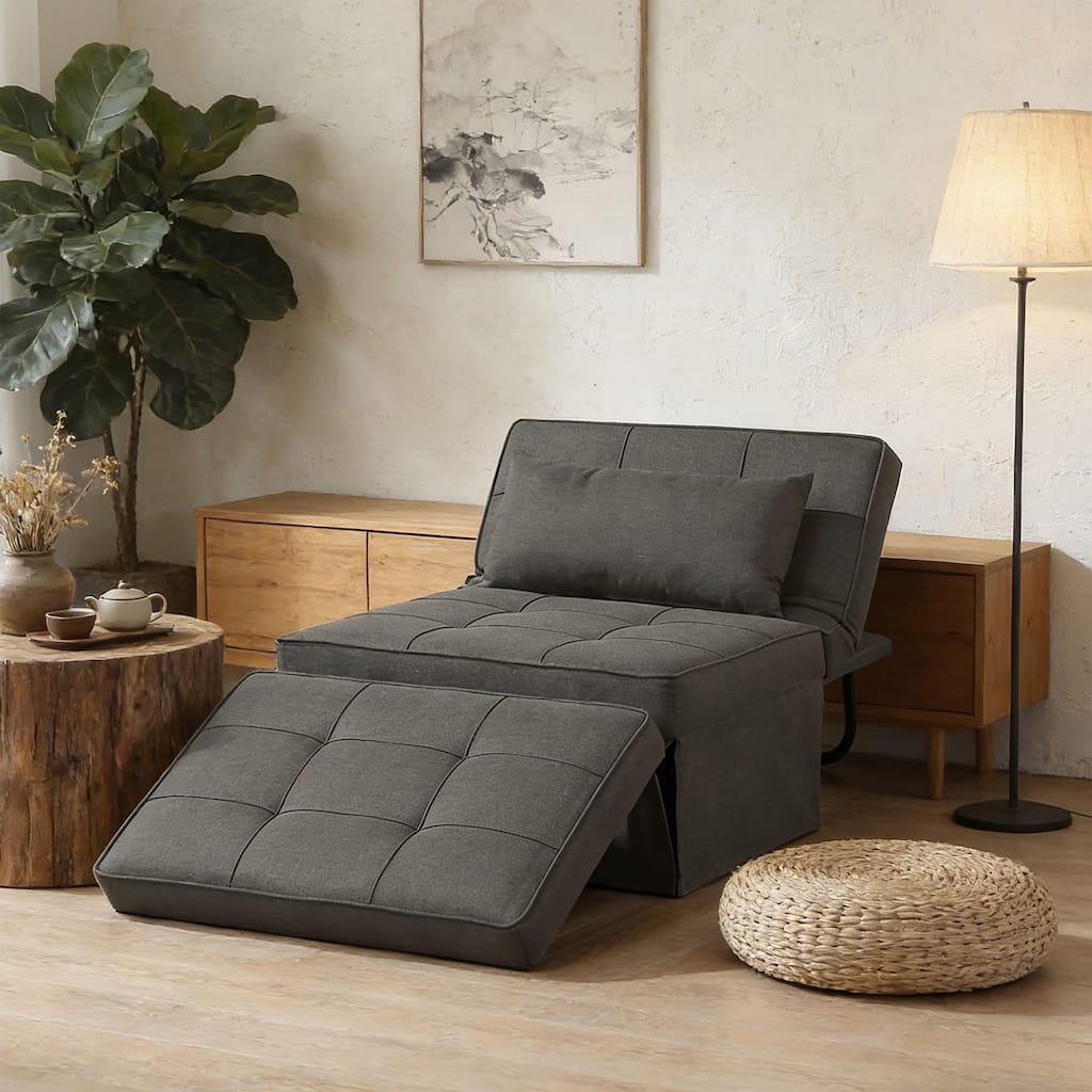 Ainfox Convertible Sofa Bed,4 in 1 Multi-Function Folding Ottoman Bed with Adjustable Backrest