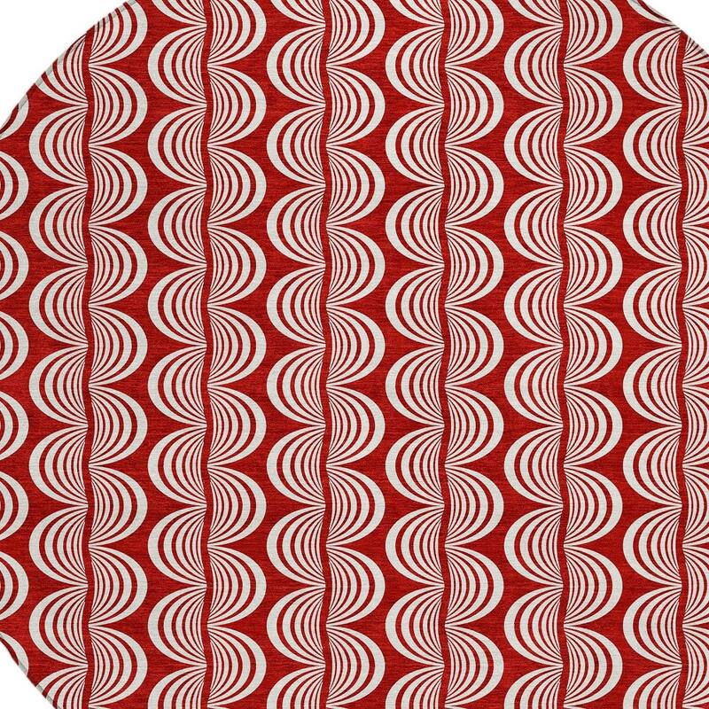 HomeRoots Ogee Transitional Rectangle Outdoor Rug