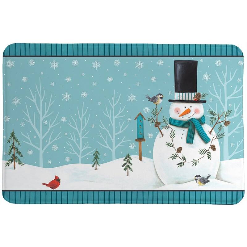Friendly Snowmen Memory Foam Rug
