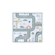 preview thumbnail 3 of 2, Ginza Six Washable Roadmap Between the Hills Kids Rug Square 3'