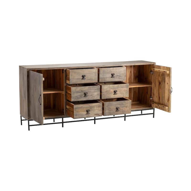 Devonshire Two-Door Six-Drawer Sideboard - 80x16x34
