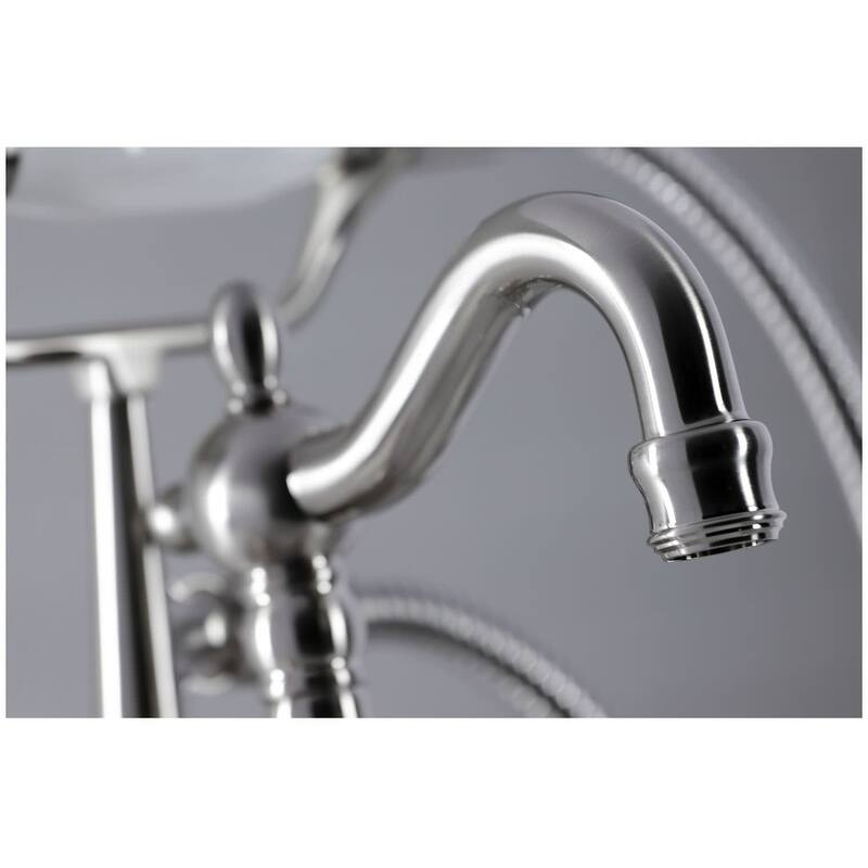 Kingston Brass Vintage Deck Mounted Clawfoot Tub Filler with Built-In