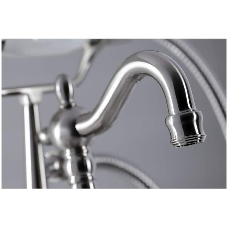 Kingston Brass Vintage Deck Mounted Clawfoot Tub Filler with Built-In