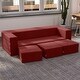 preview thumbnail 89 of 115, Porch & Den California King Convertible Sleeper Sofa and Ottomans