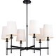 preview thumbnail 1 of 9, Vaxcel Lighting H0288 Camden 6 Light 30" Wide Chandelier Matte Black