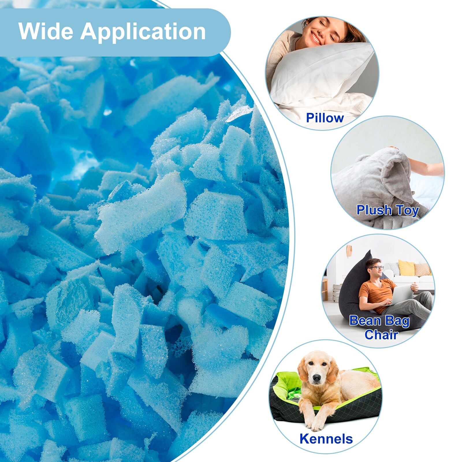 Make Your Bean Bag as Good as New with Blue Shredded Memory Foam Refill -  Ashley