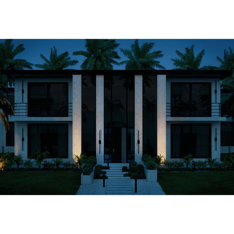 Nocar 60" Outdoor LED Wall Light in Textured Black - Textured Black