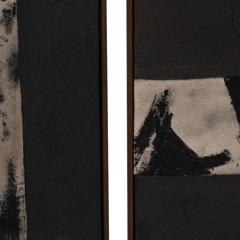 Contemporary Wall Art Paintings with Neutral Designs Set of 6 - Brown, 20"