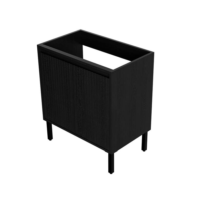 GDFStudio - Niall Modern Mid-Century Freestanding Bathroom Vanity with Soft Close Doors & Large Storage Spaces, WITHOUT Sink