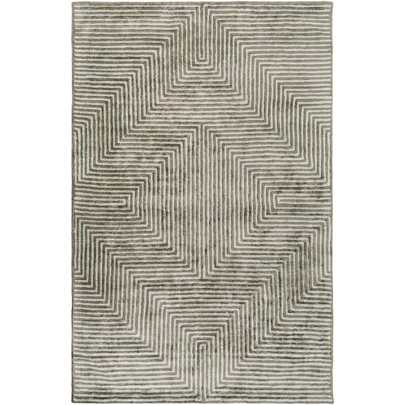 Fazeley Handmade Geometric Viscose Area Rug