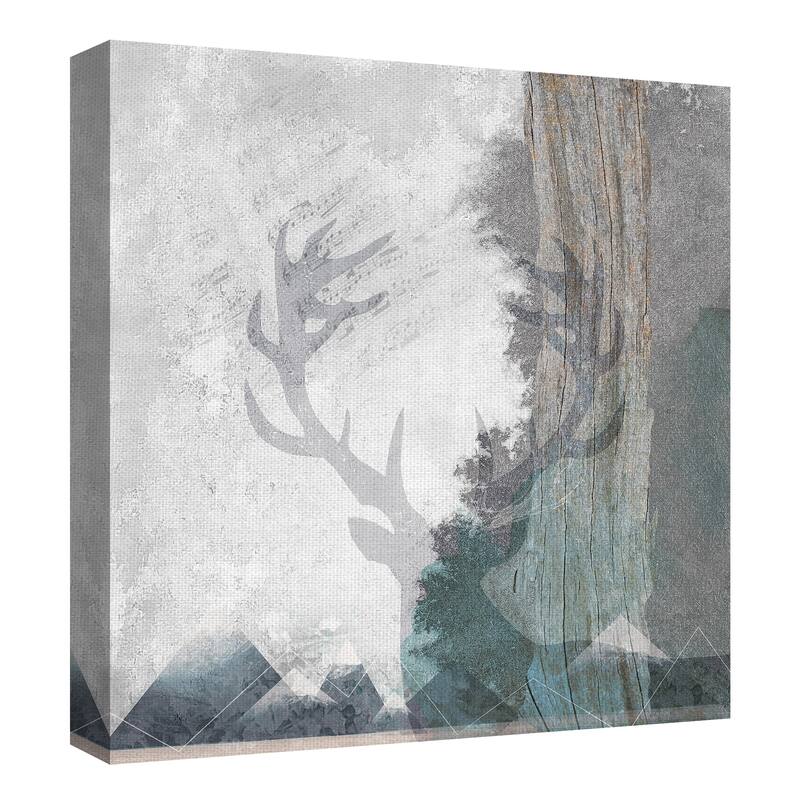 Deer and Mountains 1 by Louis Duncan-He Canvas Art Print