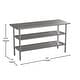 preview thumbnail 2 of 21, NSF Stainless Steel 18 Gauge Work Table with 2 Undershelves