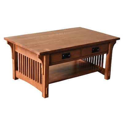Mission Crofter 4 Drawer Coffee Table with Spindles - 40"