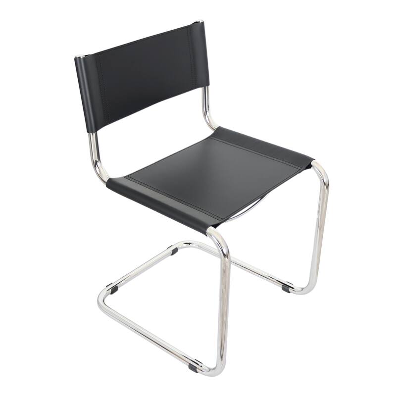 Breuer Chair Company Mart Stam Cantilever Side Chair w/ Chrome Frame (Various Bonded Leather Colors)