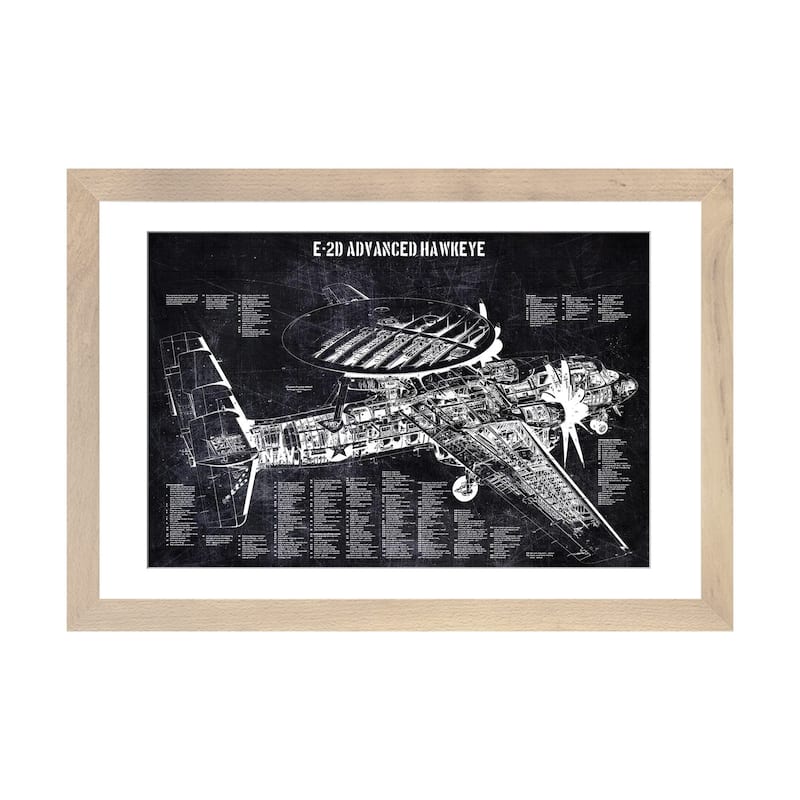 iCanvas "E-2d Advanced Hawkeye" by Joseph Fernando - Natural - 24x32x1