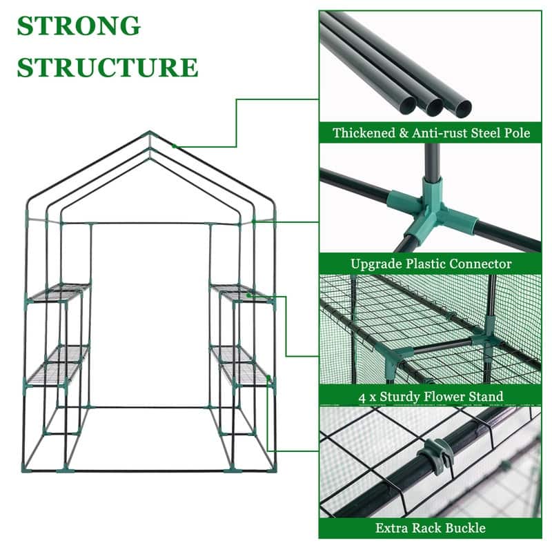 56"W x 56"D x 77"H Hobby Greenhouse