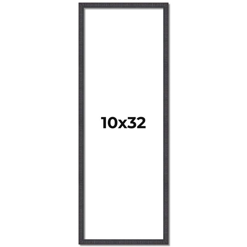 10x32 Frame Brown Solid Wood Picture Frame - Complete Modern Photo