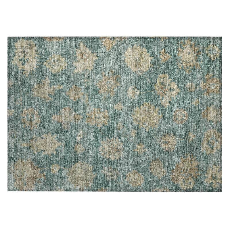 Machine Washable Indoor/ Outdoor Casual Traditional Chantille Rug