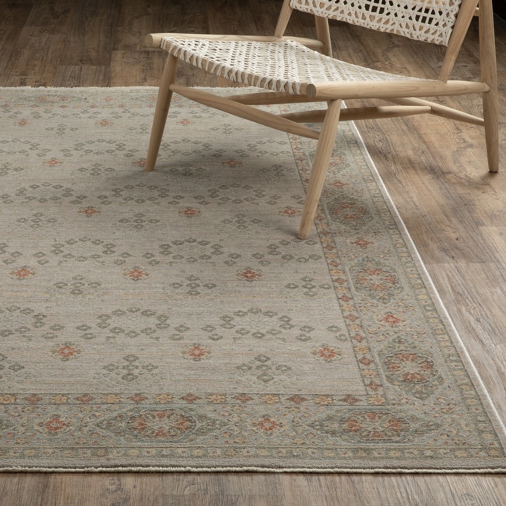 Kellan Global Floral Beige/ Brown Area Rug