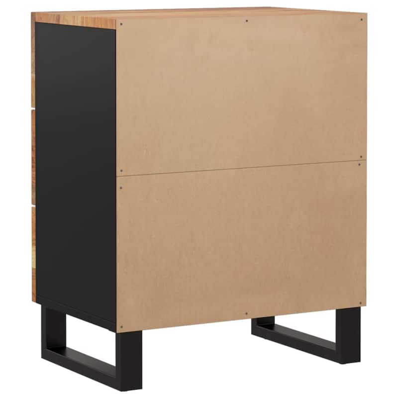 vidaXL Bedside Cabinet 19.7"x13"x24.4" Solid Wood Mango&Engineered Wood