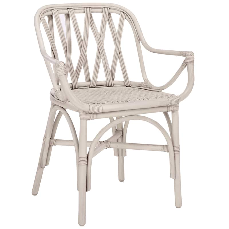 SAFAVIEH Home Serafima Rattan Arm Chair (Set of 2) - 22"W x 22"D x 33"H